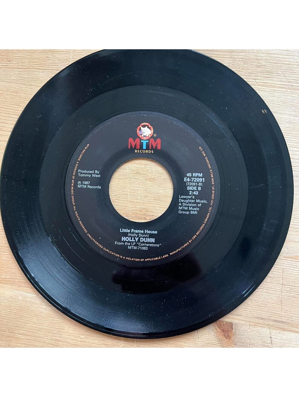 Holly Dunn - Little Frame House/Only when I Love 45rpm VG+ R16